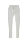 Dsquared2 White Slim Mid Rise Jeans In Gray