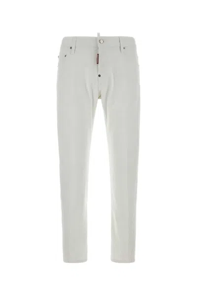 Dsquared2 Cotton-elastane Trousers In White
