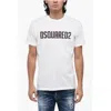 Dsquared2 Solid Color Cool Fit Crew-neck T-shirt With Printed Logo