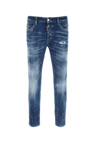 Dsquared2 Dsquared Stretch Denim Skater Jeans In Blue