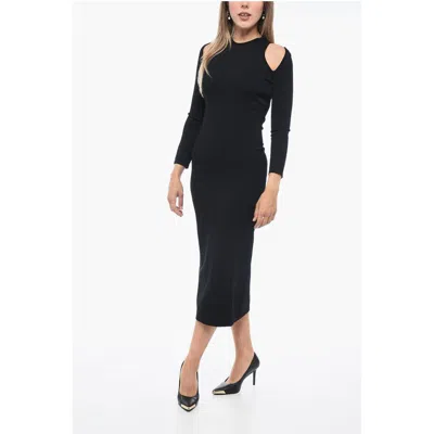 Dsquared2 Dsquared² Stretch Fabric Sheath Dress With Cut-out Women's Details In Black