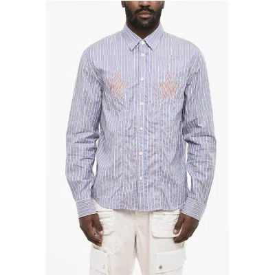 Dsquared2 Striped Shirt With Frontal Stars