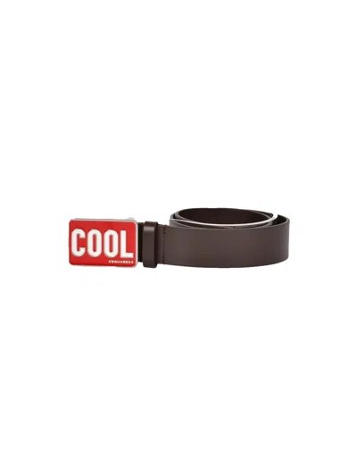 Dsquared2 Dsquared Stylish Unisex Leather Belt In Brown