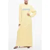 Dsquared2 Sweat Maxi Dress With Contrast Logo In Yellow