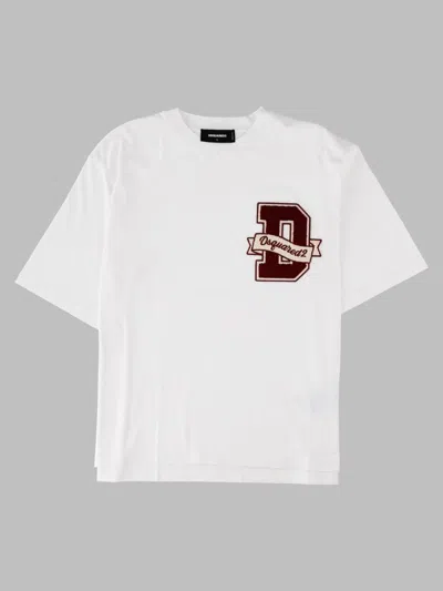 Dsquared2 Dsquared T Shirt Con Logo In White