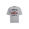 Dsquared2 White Crewneck T-shirt With Print On The Front In Cotton Man In White