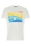 Dsquared2 Crew Neck Graphic Print Short Sleeves T-shirt In White