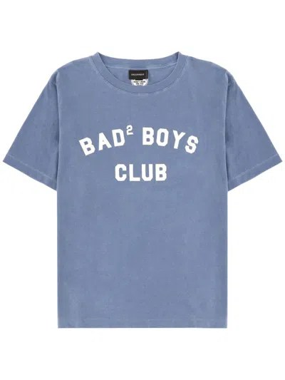 Dsquared2 Dsquared Men T-shirt With Embroidery In Blue