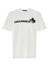 Dsquared2 Soft Cotton Crew Neck Short Sleeve T-shirt In White