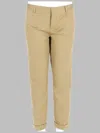 Dsquared2 Slim-fit Cropped Cotton Pants With Polished Cuffs In Neutral
