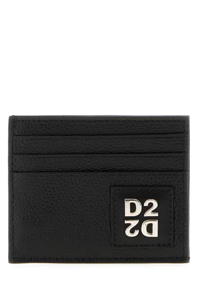 Dsquared2 Dsquared Textured Cardholder In Black