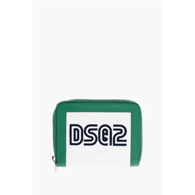 DSQUARED2 DSQUARED² TEXTURED LEATHER WALLET WITH ZIPPED MEN'S CLOSURE