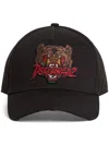 Dsquared2 Embroidered Bear Logo Cap With Adjustable Strap And Distressed Detailing