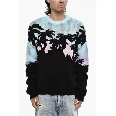 DSQUARED2 DSQUARED² TRICOLOR COTTON CREW-NECK MEN'S SWEATER