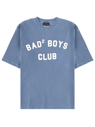 Dsquared2 Dsquared Men T-shirt With Embroidery In Blue