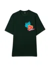 Dsquared2 Dsquared T-shirt With Front Applied Patch In Green