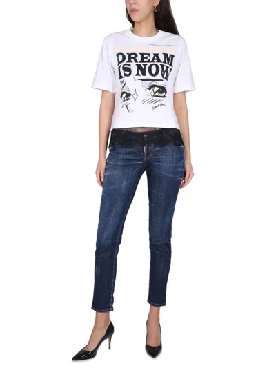 Dsquared2 Dsquared T-shirt With Logo In Animal Print