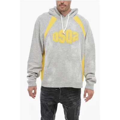 Dsquared2 Dsquared² Two-toned Hoodie Sweatshirt With Embroidered Men's Logo