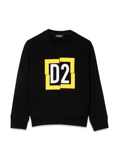 Dsquared2 Dsquared Unisex Mini Sweatshirt For Kids In Black