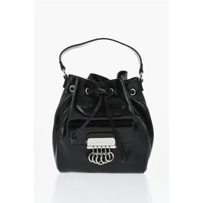 Dsquared2 Dsquared² Vinil Leather Bucket Bag With Metallic Women's Detail