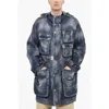 Dsquared2 Vintage Effect Denim Parka With Utility Pockets