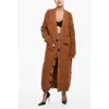Dsquared2 Vintage Effect Cotton And Nylon Maxi Cardigan