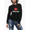 Dsquared2 Virgin Wool Crew-neck Sweater With Embossed Logo
