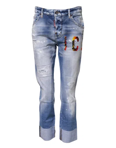 Dsquared2 Dsquared² Washed Cotton Mid Waist Skinny Women's Jeans