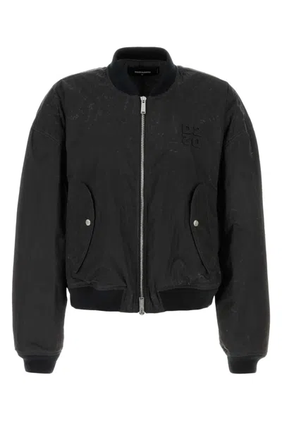 Dsquared2 Dsquared Waxed Ball Bomber In Black