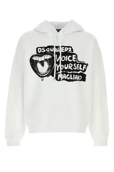 Dsquared2 Dsquared White Cotton Dsquared X Magliano Sweatshirt In Pattern
