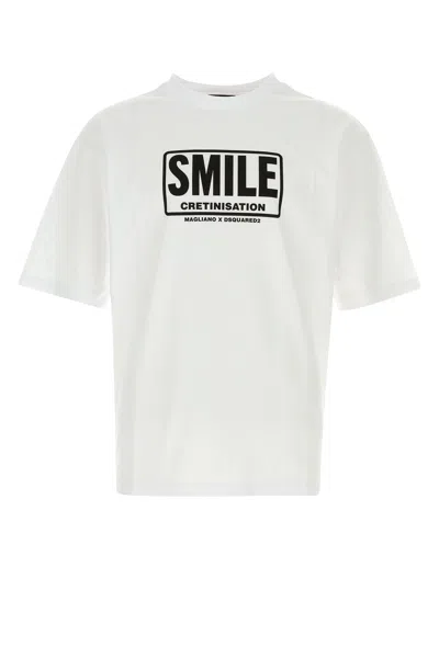 Dsquared2 Dsquared White Cotton Dsquared X Magliano T-shirt In Multi