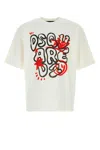 Dsquared2 Dsquared White Cotton Oversize T-shirt In Multi