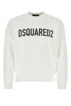 Dsquared2 Ribbed Crew-neck Cotton Sweatshirt With Long Sleeves