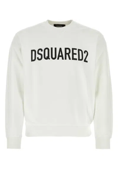 DSQUARED2 DSQUARED WHITE COTTON SWEATSHIRT