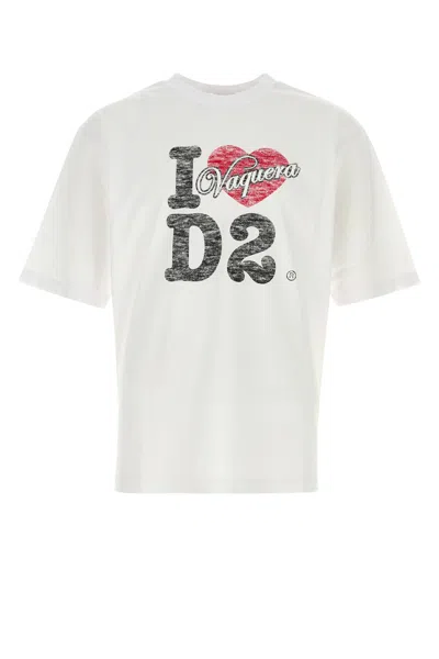 DSQUARED2 DSQUARED WHITE COTTON T-SHIRT