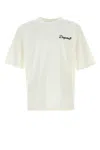 Dsquared2 Men White T-shirt With Embroidered Logo On The Chest In Cotton Man In White