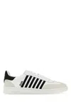 Dsquared2 White And Black Low Top Sneakers With Contrasting Bands
