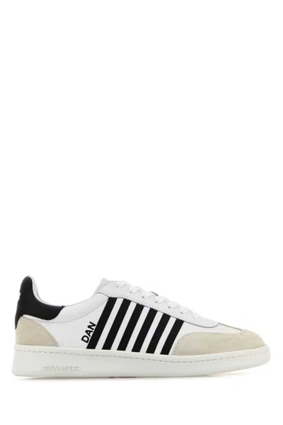Dsquared2 Dsquared White Leather Boxer Sneakers