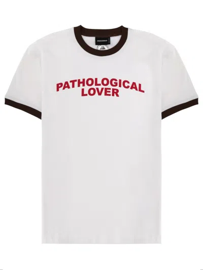 Dsquared2 Dsquared Multicolour Graphic T-shirt For Men In White