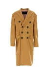 DSQUARED2 DSQUARED WOMAN CAMEL WOOL BLEND OVERSIZE DEANA COAT