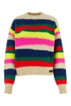 Dsquared2 Multicoloured Striped Crew-neck Sweater In Multicolor
