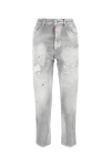 DSQUARED2 DSQUARED WOMAN GREY STRETCH DENIM BOSTON JEANS