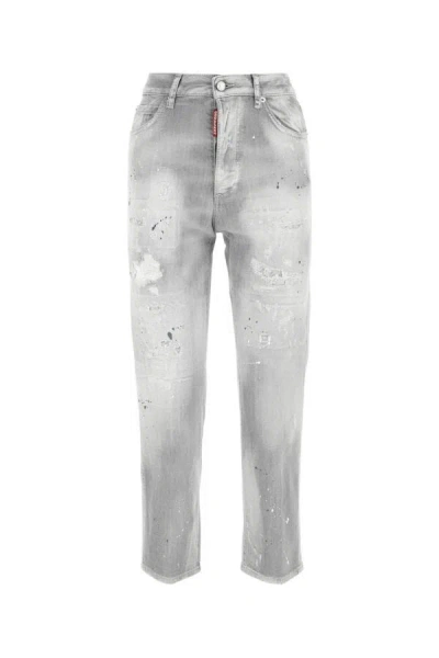 Dsquared2 Grey Stretch Denim Boston Jeans