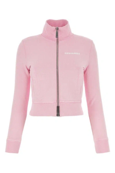 Dsquared2 Dsquared Woman Pink Cotton Sweatshirt