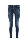 Dsquared2 Distressed Trimmings Textured Denim Pants In Blue