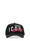 Dsquared2 Dsquared Women Baseball Hat With D2 Patch In Black