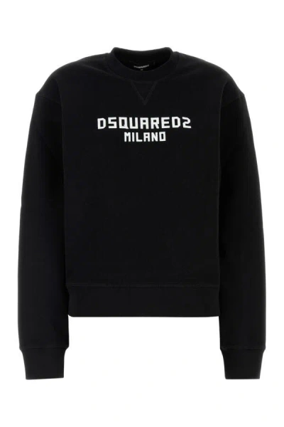 DSQUARED2 DSQUARED WOMEN BLACK COTTON SWEATSHIRT