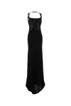 Dsquared2 Dsquared Women Black Crepe Long Dress In Black