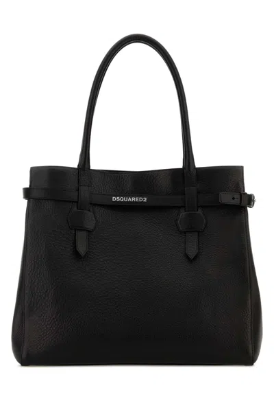 Dsquared2 Dsquared Women Black Leather Twin Shopping Bag