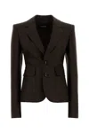 Dsquared2 Dsquared Women Chocolate Wool Blend Bianca Blazer In Brown